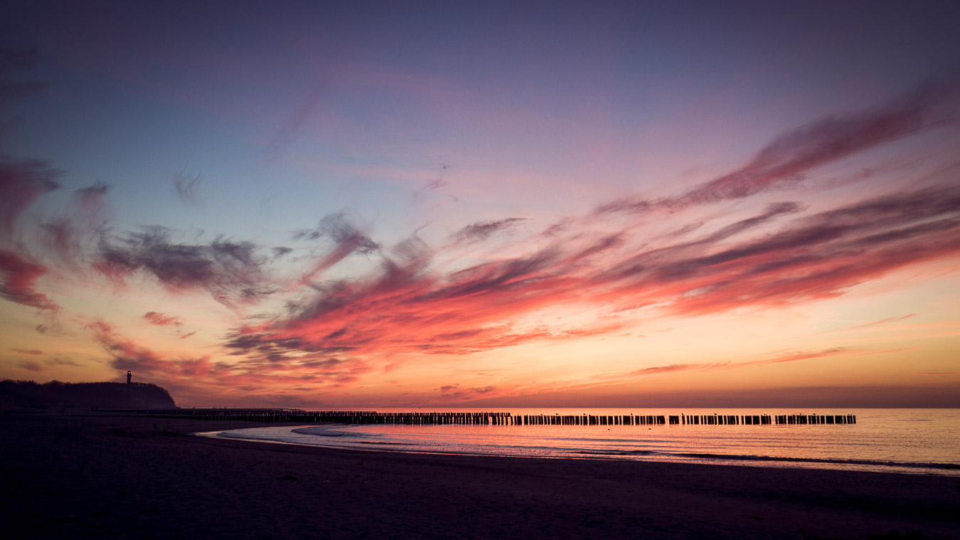 Sonnenuntergang an der polnischen Ostsee